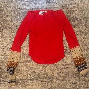 We The Free Vibrant Red Top